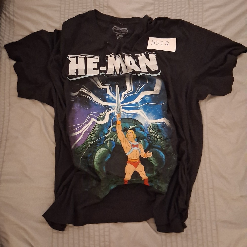 Masters Of The Universe He Man Castle Graphic Tee Mens 4XB Black Vintage NWT